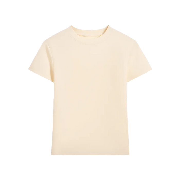 220GSM Cotton 3D Embossed Slim Fit Women Summer T Shirt | Wholesale High Logo Custom T