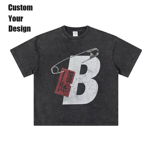 240GSM Blank Oversized Short Sleeve T-Shirt | Wholesale Custom Logo Men's Streetwear