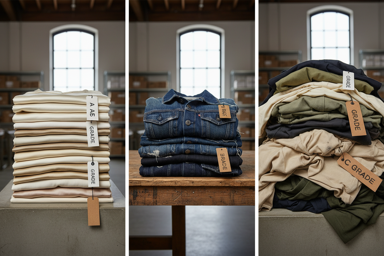 Explaining A-Grade, B-Grade, and C-Grade in Clothing Stocklots