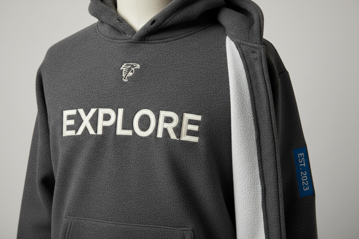 Hoodie Embroidery Placement Guide: Front, Sleeve & Back Logo Positioning
