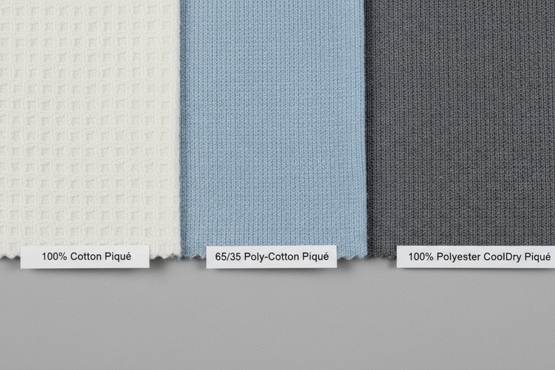 Moisture Wicking Polo Fabric Explained: Piqué, CoolDry & 65/35 Blends for Uniforms
