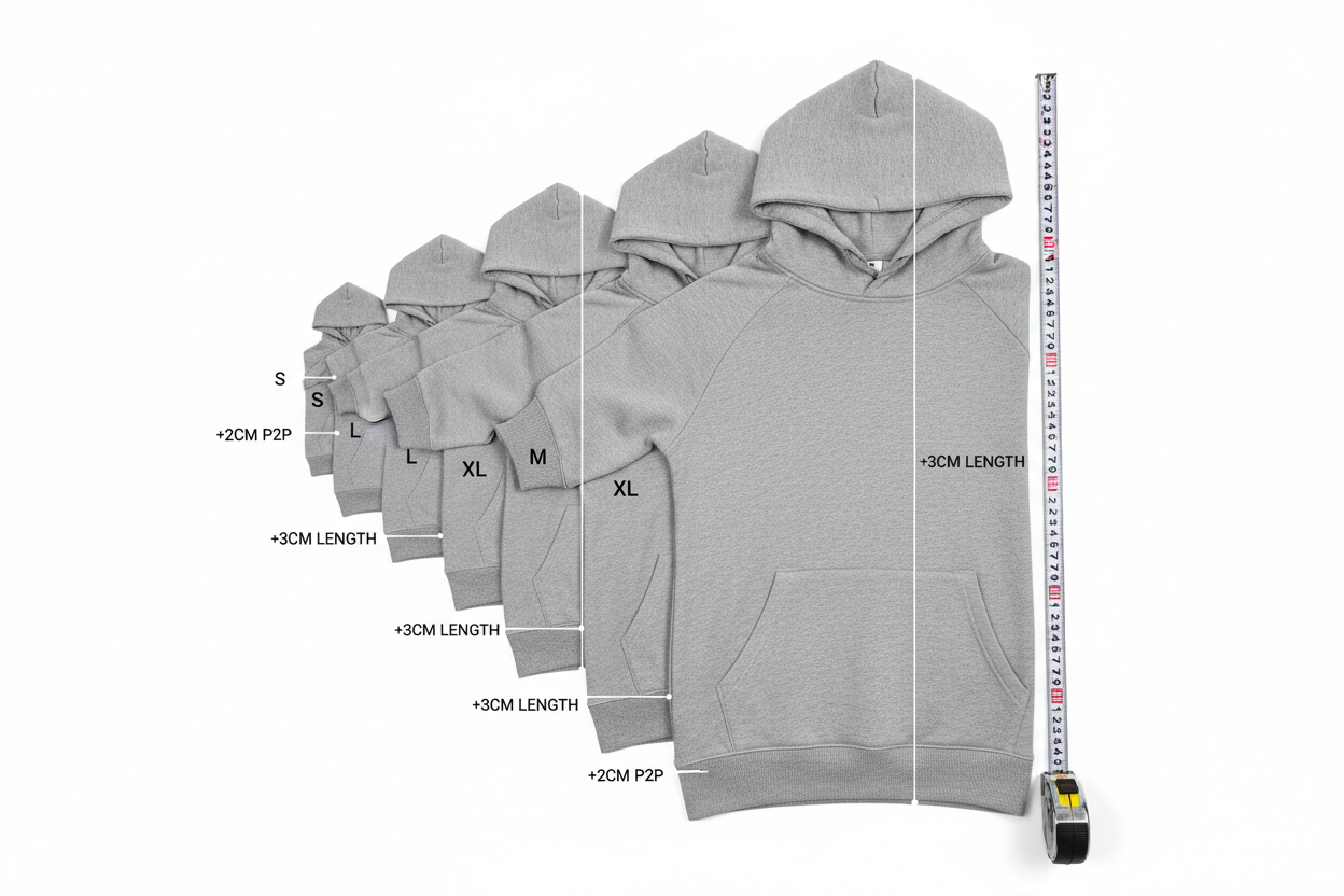 Hoodie Sizing Guide for Bulk Orders: Fit, Shrinkage & Grading