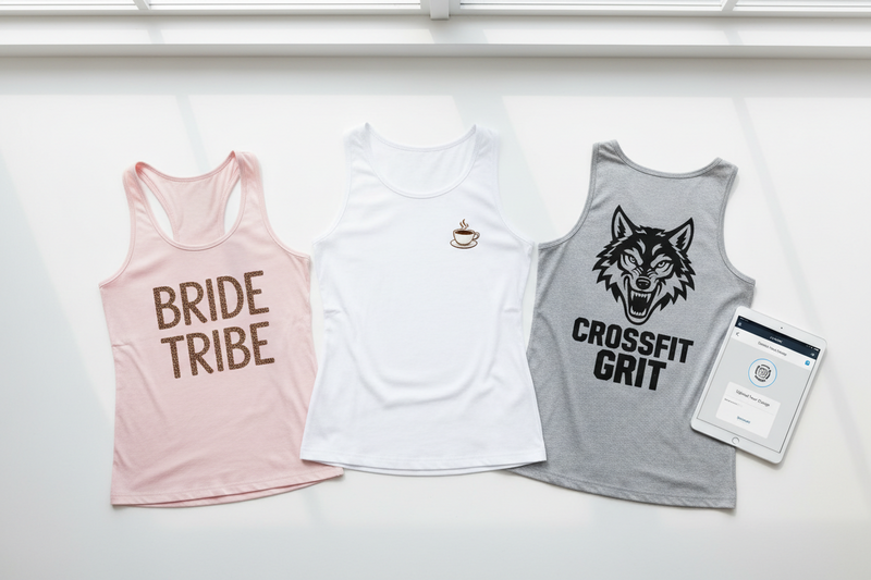 Custom Tank Tops & Sleeveless Shirts | Bulk Customization for Teams, Events & Gyms