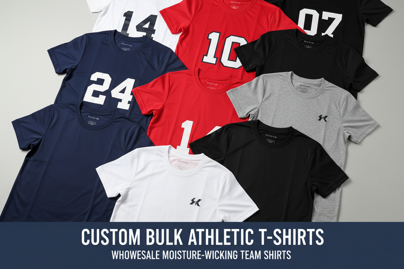 Custom Bulk Athletic T-Shirts | Wholesale Moisture-Wicking Team Shirts