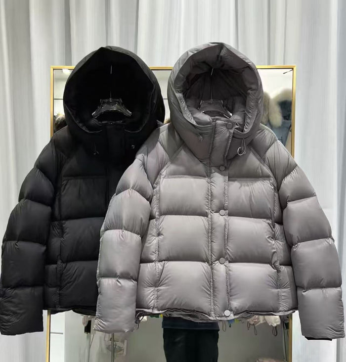 50pcs Wholesale 90% Down "Cloud Puffer" Jackets - Ultra-Soft & Fluffy Winter Coats - Mixed Black & Charcoal Grey - Premium Boutique Reseller Lot - Lightweight Warmth
