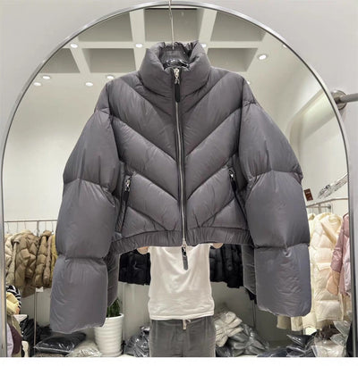 206pcs Wholesale 90% White Duck Down Jackets - Full Inventory Pallet Deal - Premium High-Fill Winter Coats - US XS-M Sizing - Professional Reseller Liquidation