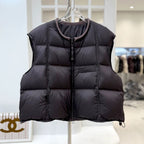 Lightweight Padded Zip Vest, Round Neck – Closeout Stock 200 Units – $18 Clearance Deal .Minimalist Round Neck Down-Style Vest