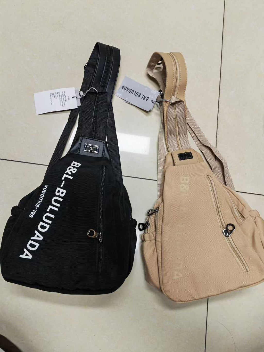 200pcs Wholesale Urban Utility Crossbody Sling Bags - Anti-Theft Chest Pack Lot for Travel & EDC - 2 Color Mix - $2.00 Take-All Liquidation Stock