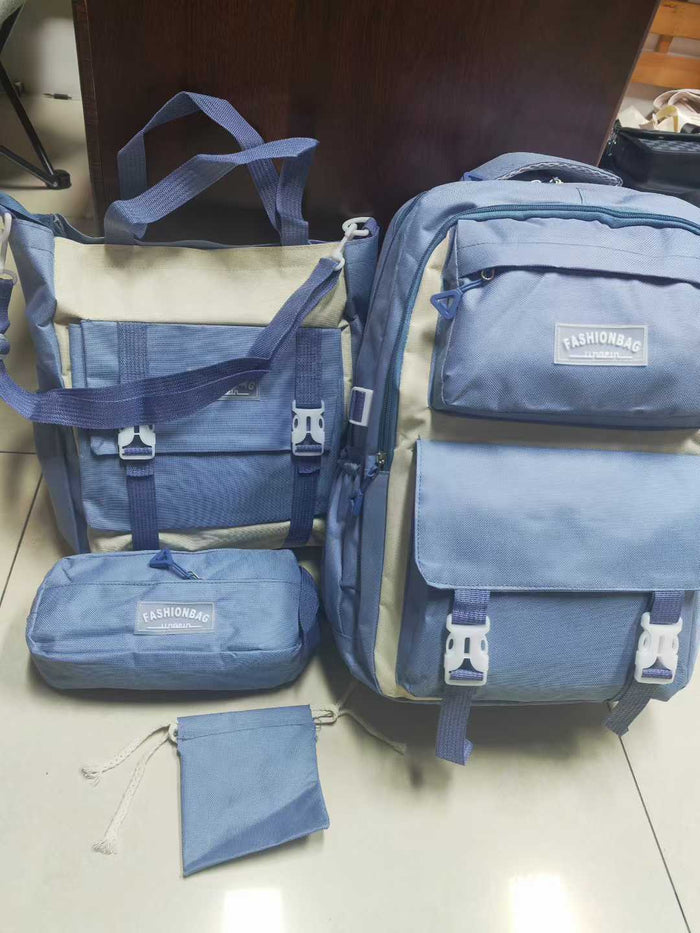 2500 Sets Bulk 4-Piece Aesthetic School Backpack Combo - High-Value Bundle with Crossbody & Travel Pouch - $5.00 Full Set Liquidation - Multi-Functional Student Gear Stock