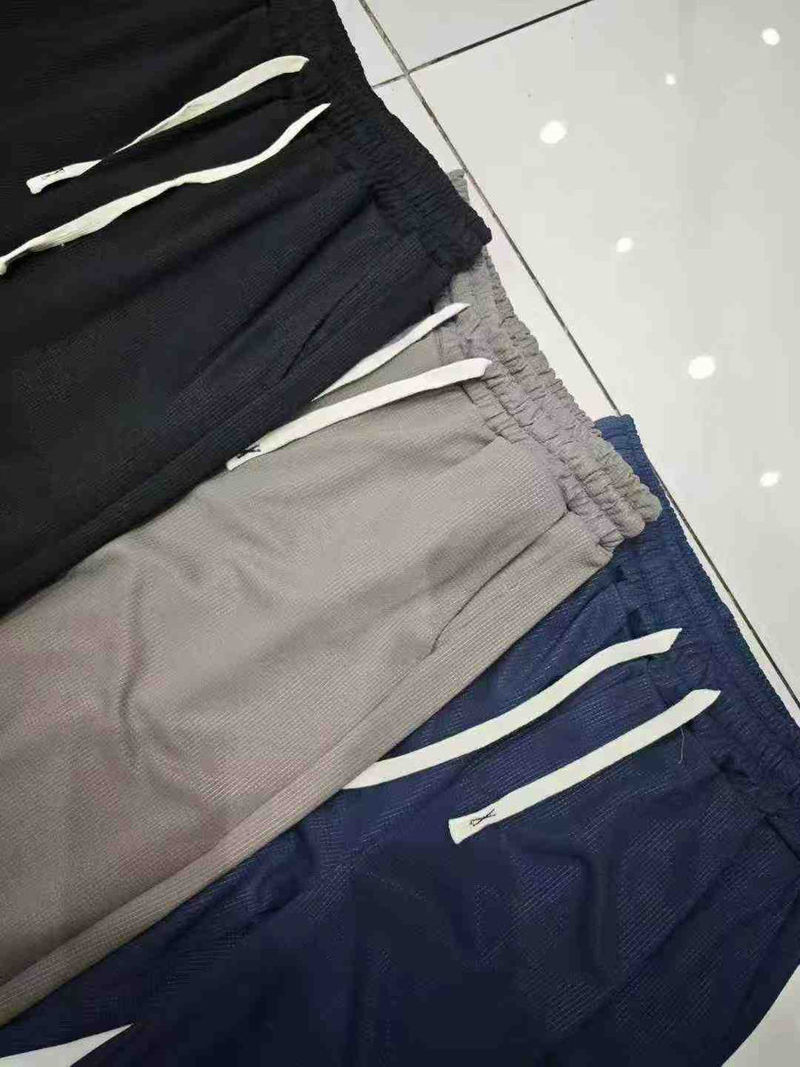 6000pcs Wholesale Men’s Easy-Fit Drawstring Pants - Multi-Size Everyday Casual Trousers - Black-Dominant Factory Tail Order - $2.00 Clearance Stock Lot