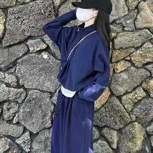 2,500 Sets Wholesale Fleece-Lined Women’s Streetwear Tracksuit – Oversized Zip Hoodie & Wide-Leg Sweatpants Set – Winter Athleisure Lounge Outfit – $3.80 Full Stock Liquidation Lot