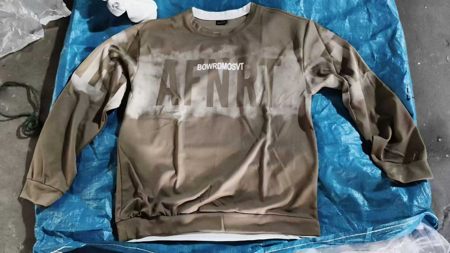 4000pcs Men's Vintage Streetwear Graphic Sweatshirts – Oversized “BOY FASHION” Crewneck Pullovers – Neutral White & Khaki Casual Menswear – $2.50 Factory Tail Order Clearance – Boutique Reseller Ready Inventory