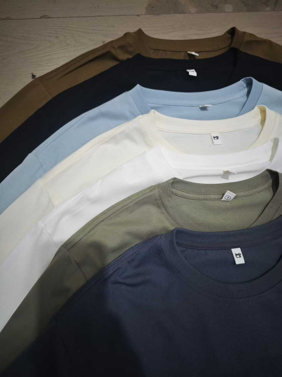 8000pcs Wholesale Mercerized Cotton Men’s T-Shirts Bulk Lot – Minimalist Blank Summer Tee Stock – 6 Color Assorted Casual Streetwear Basics – Factory Tail Order Clearance – Boutique & Reseller Inventory Deal