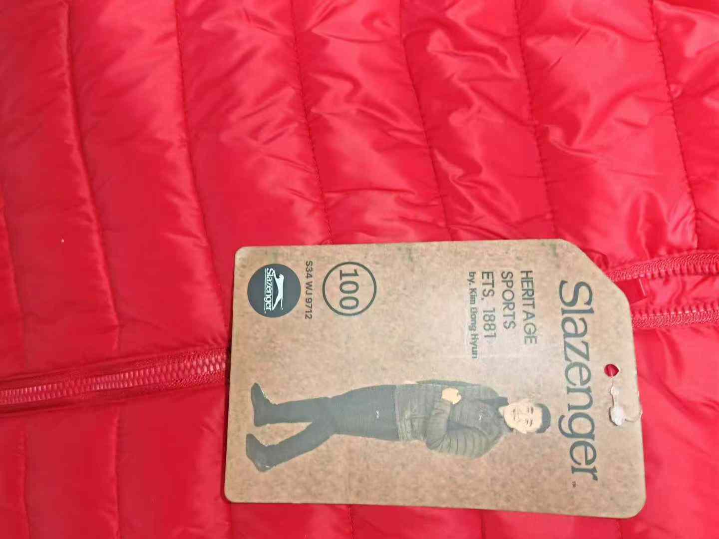 24,000pc Wholesale Slazenger Heritage Sports Lightweight Padded Jackets -Take-All Liquidation - Red & Navy Heritage Quilted Coats - Authentic Export Surplus Stock Lot