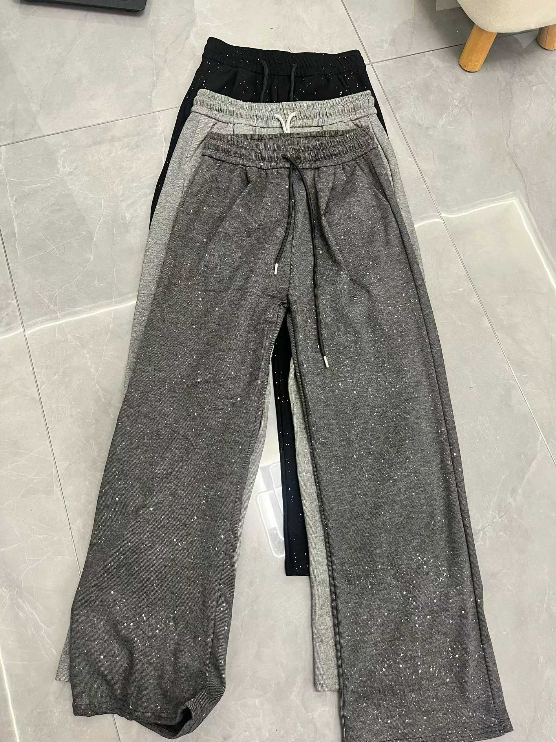 2200 Units Bulk Women’s Shimmer-Thread Ribbed Lounge Pants - High-Value Metallic Shine Wide-Leg Trousers - Take-All Inventory Liquidation - Versatile Streetwear Fashion Stock Lot