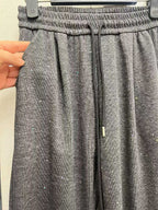2200 Units Bulk Women’s Shimmer-Thread Ribbed Lounge Pants - High-Value Metallic Shine Wide-Leg Trousers - Take-All Inventory Liquidation - Versatile Streetwear Fashion Stock Lot