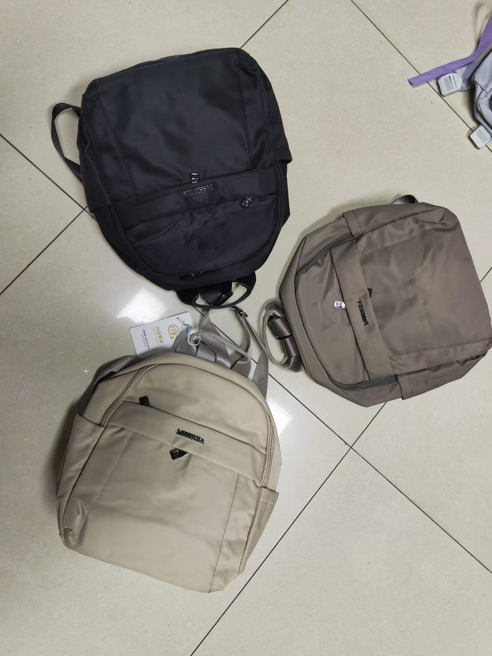 390 Units Bulk Lifestyle Mini Backpacks - 3-Color Assorted Nylon Daily Rucksacks - Factory Clearance Liquidation - High-Margin Boutique Accessories Stock Lot