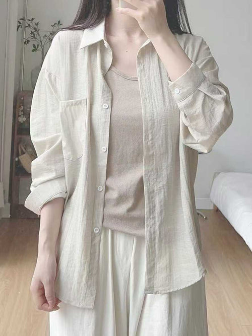 160pcs Lightweight Cotton Overshirt Lot – Minimalist Neutral Shirts for Everyday Layering – Soft Washed Fabric Casual Button-Ups – Boutique Ready Clearance Stock – Easy Styling Basics for Online Resellers