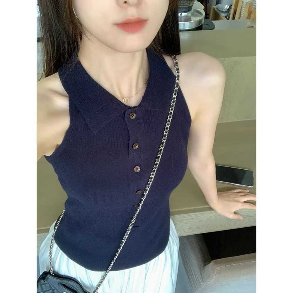 150pcs Sleeveless Collared Knit Top Lot – Boutique-Friendly Fitted Summer Polo Tank – Clean Minimal Button-Front Layering Piece – 3 Color Assorted One-Size Clearance Stock