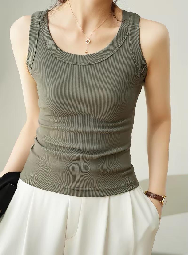 600pcs Women’s Ribbed Scoop-Neck Tank Top Clearance Lot – 2 Color Everyday Layering Basics – $1.30 Tail-End Stock for Small Boutiques, Casualwear Resellers & Summer Outfit Sellers