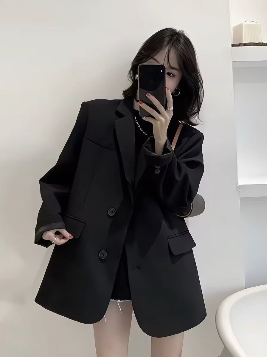 3000pcs Bulk Women’s Minimalist Black Blazer - Oversized Aesthetic Tailored Jacket -Wholesale Liquidation Lot - High-Value Boutique Essential Overstock