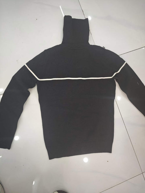 1300pcs Wholesale Unisex Turtleneck Wool Blend Sweater Stock Lot – Minimal Stripe Knit Pullover for Boutique Resale – Soft Everyday Knitwear Closeout Inventory