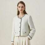 1200pcs Bulk Chanel-Style 85% White Duck Down Jackets - Classic Tweed-Textured Winter Outerwear - Take-All Liquidation Lot - High-Value Boutique Resale Inventory