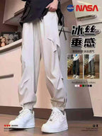 4000pcs Bulk Ice Silk Streetwear Joggers - NASA Style Aesthetic Techwear Pants - Take-All Liquidation - Breathable High-Drape Summer Casual Trousers - Boutique Ready Stock Lot