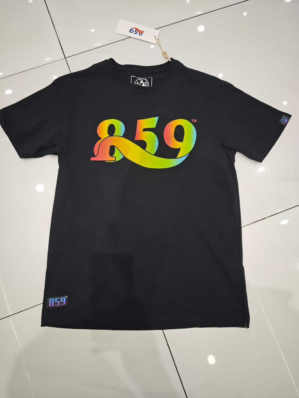 1000pcs Bulk 859 Rainbow Logo T-Shirts - 220g Heavyweight Cotton Blend - Liquidation Stock Lot for Resellers - Original Tagged Premium Basics