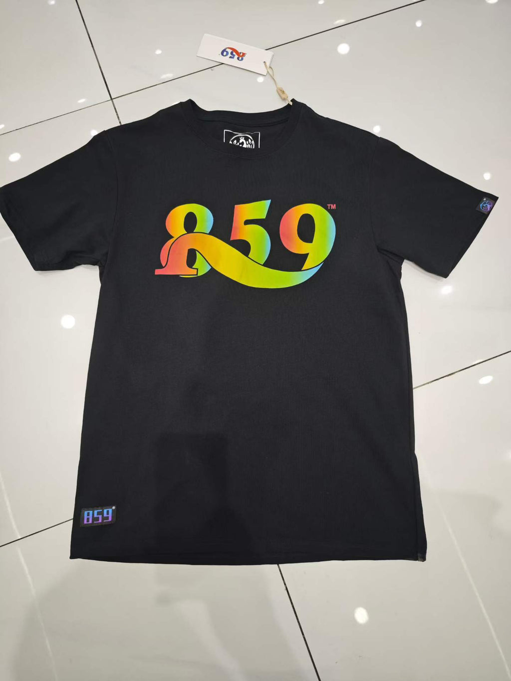 1000pcs Bulk 859 Rainbow Logo T-Shirts - 220g Heavyweight Cotton Blend - Liquidation Stock Lot for Resellers - Original Tagged Premium Basics