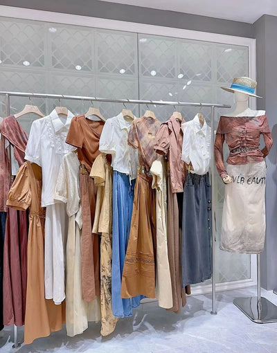 256 Pcs LSXY Aesthetic Women's Summer Stock Lot - High-End Designer Mixed Apparel Bundle - Retro & Sweet-Cool Style Boutique Liquidation - $19.80/unit Premium Tail Order Inventory