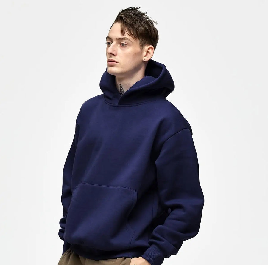 Cotton Knit Heavyweight Pullover Hoodie