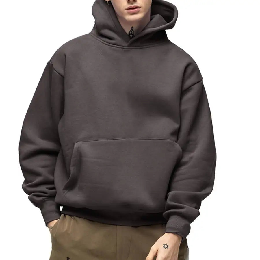 Cotton Knit Heavyweight Pullover Hoodie