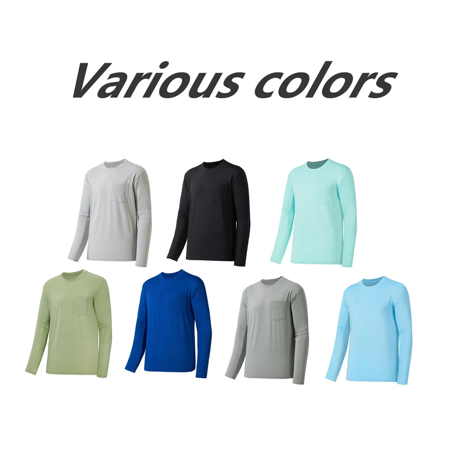 Custom UPF 50+ Long Sleeve Fishing Shirt | Nylon-Cotton Quick-Dry UV Sun Protection Clothing