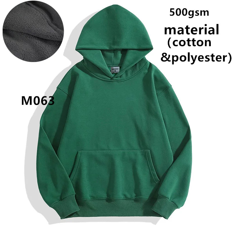 French Terry Drop Shoulder Men Hoodies | High Volume Custom Sourcing Blanks