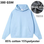 French Terry Drop Shoulder Men Hoodies | High Volume Custom Sourcing Blanks