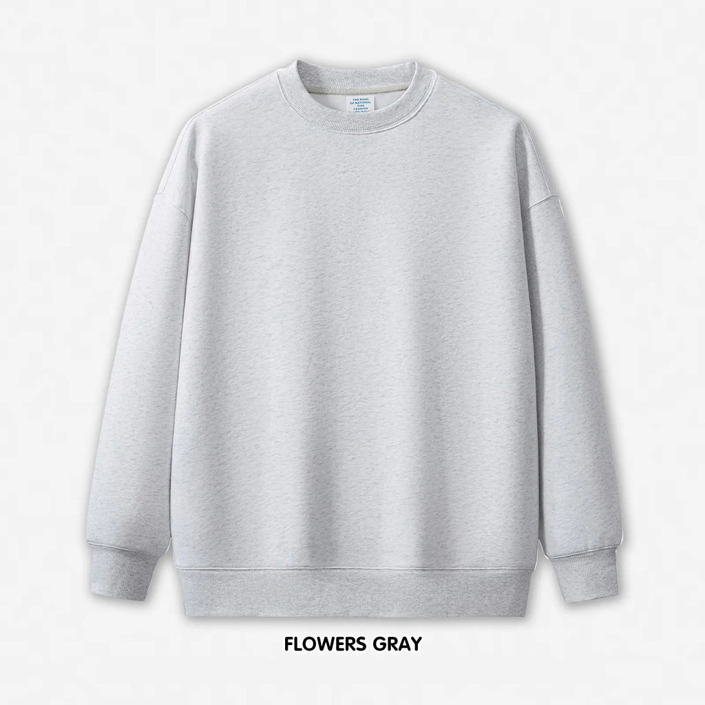350g 100% Cotton 3D Embossed Sweatshirt | Custom Streetwear Logo Embroidered Crewneck