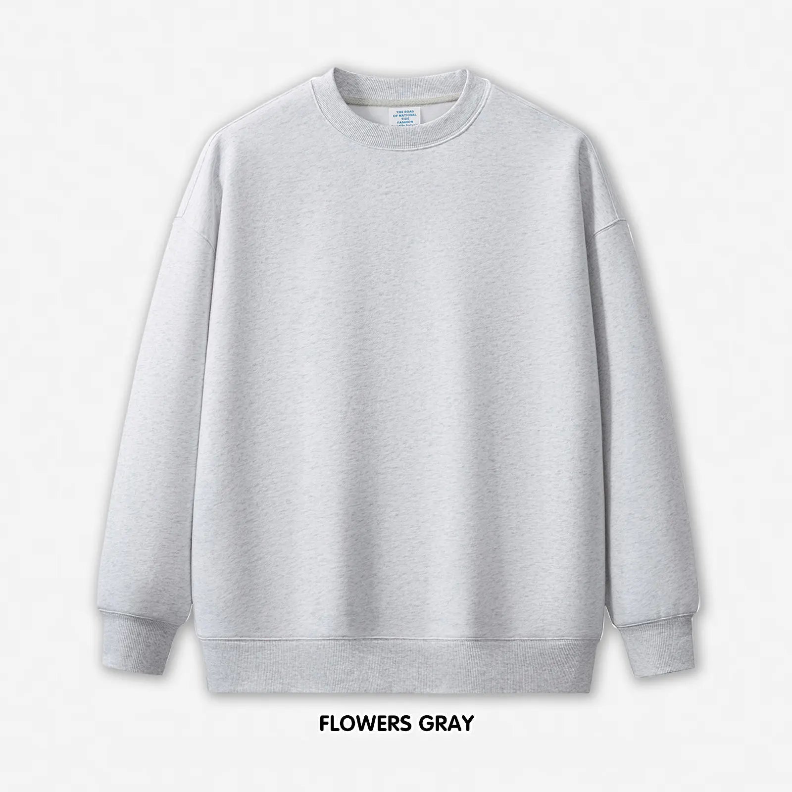 350g 100% Cotton 3D Embossed Sweatshirt | Custom Streetwear Logo Embroidered Crewneck