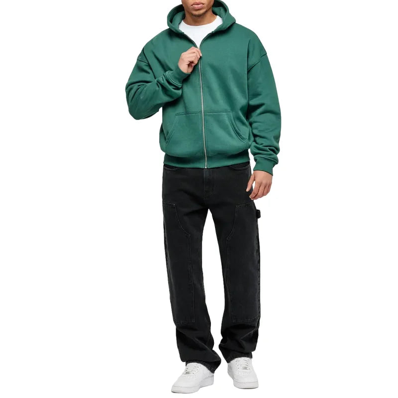 450gsm French Terry Heavyweight Zip Up Hoodie | Custom Blanks