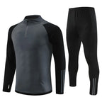Custom 250gsm Polyester Spandex Heat Transfer Long Sleeve Suit for Club Soccer Training