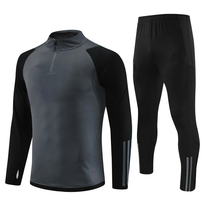 Custom 250gsm Polyester Spandex Heat Transfer Long Sleeve Suit for Club Soccer Training