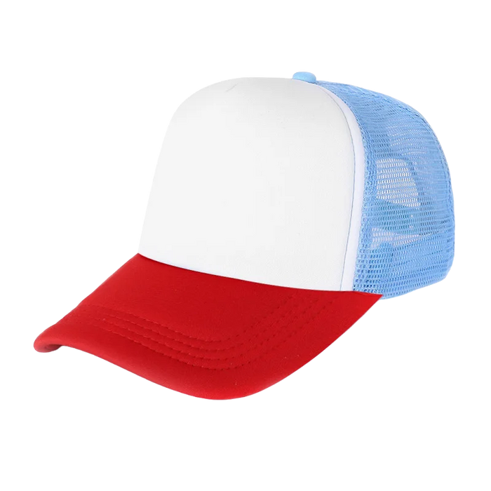 100 Polyester Oxford Five Panel Sublimation Blank Foam Trucker Hat | Wholesale Plain Mesh Caps