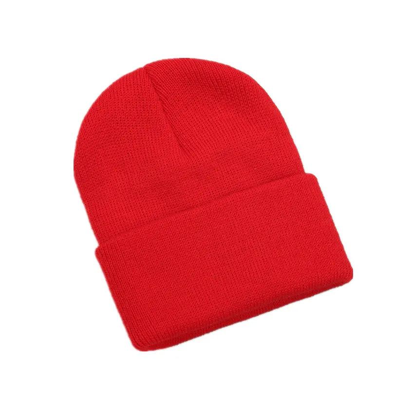 100% Acrylic Jacquard Fabric Custom Logo Striped Winter Ski Traveling Beanie Hats