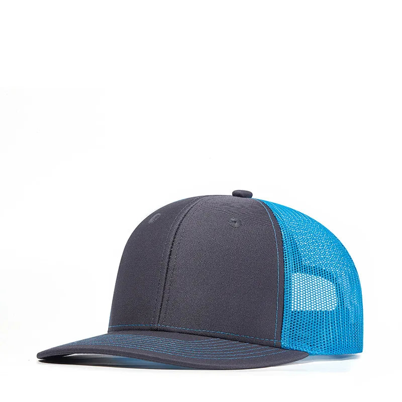 Bulk Cotton Mesh Customized Embroidery Patch Trucker Hats for Custom Gym Apparel