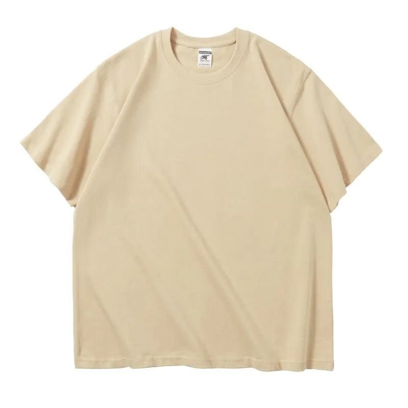350gsm Sense Heavy Cotton Embossed T Shirts with Custom Embossing Logo for Men