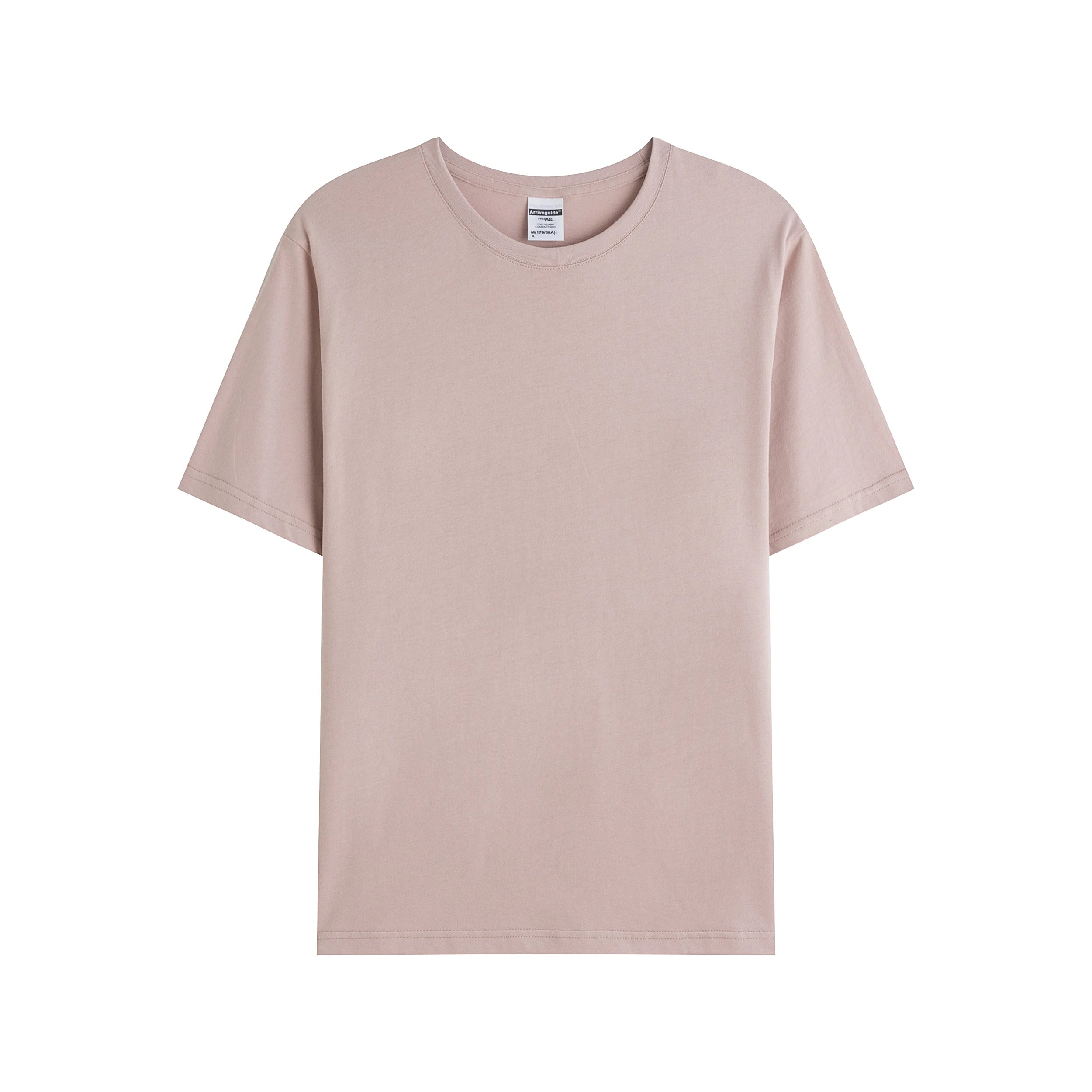 Oem Service Custom 190 Gram Cotton Blank Neck OEM Apparel Shirt Women Summer Breathable Blank Custom T-shirts