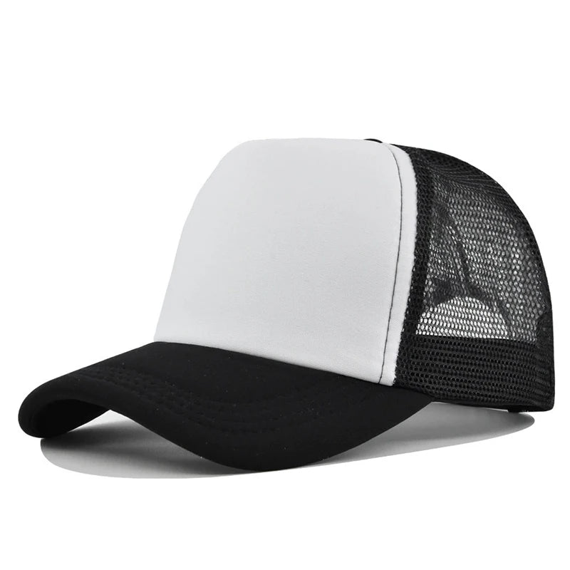 Custom Curved Brim 5 Panel Foam Trucker Cap | 100% Polyester Breathable Unisex Hat | Bulk OEM Wholesale