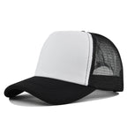 Custom Curved Brim 5 Panel Foam Trucker Cap | 100% Polyester Breathable Unisex Hat | Bulk OEM Wholesale