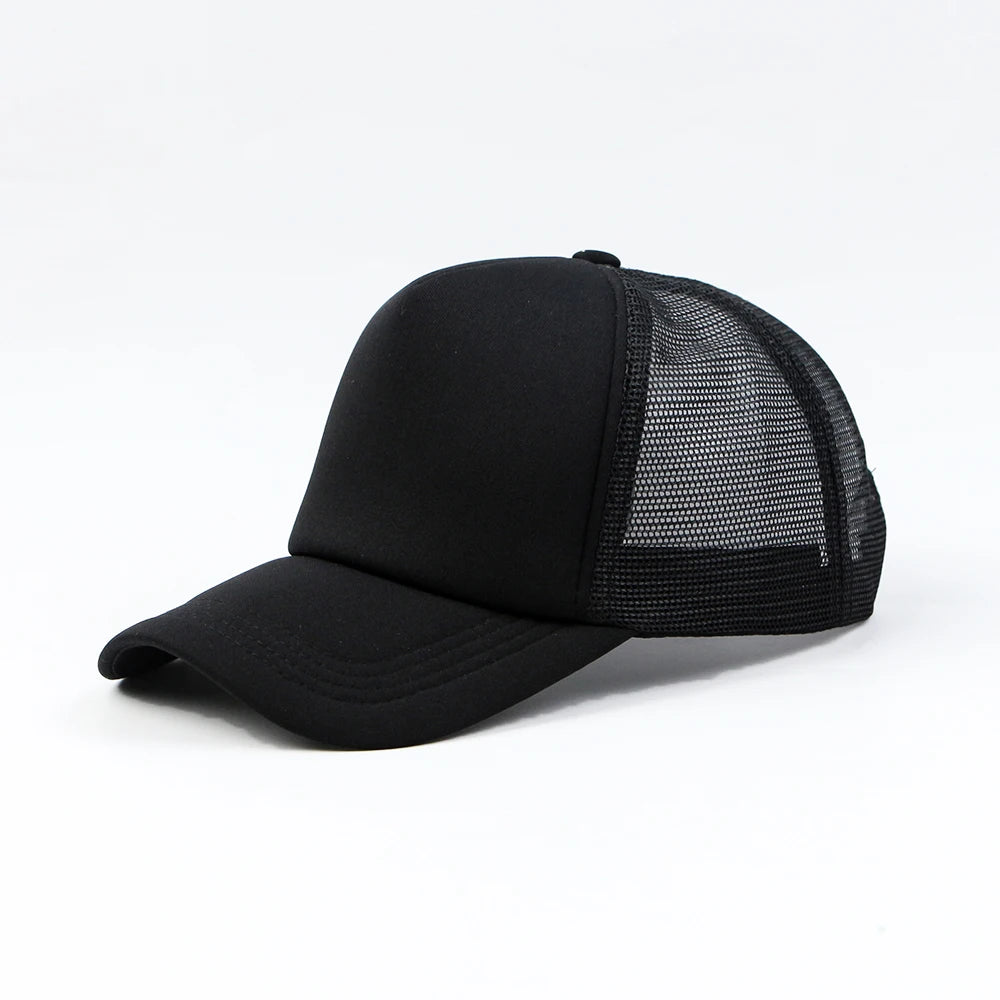 Polyester Cotton Mesh Machine Embroidery 5 Panel Trucker Cap