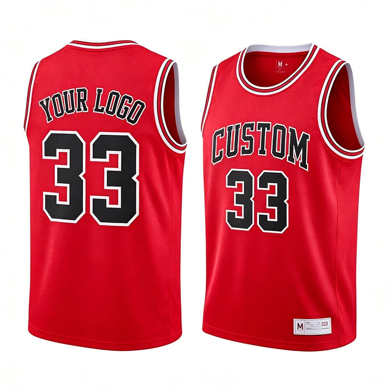 Lightweight 100% Polyester Stripe Trim Basketball Jersey | Custom Sleeveless Tank Tops